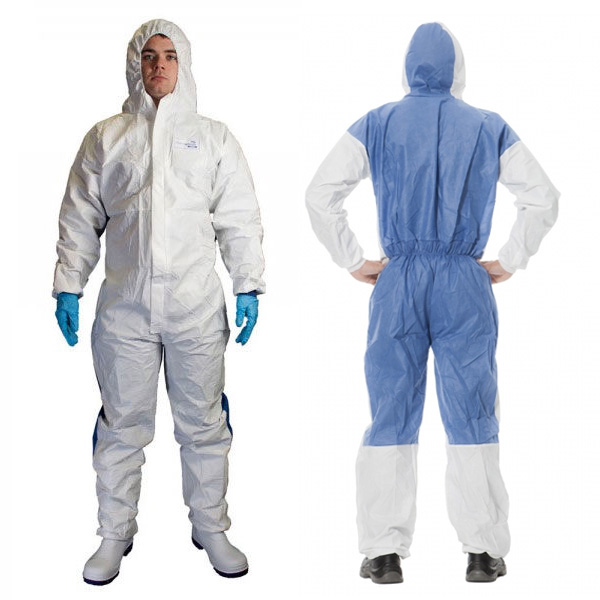 CHEMSPLASH COOL 67 2510 DISPOSABLE COVERALL WHITE/BLUE