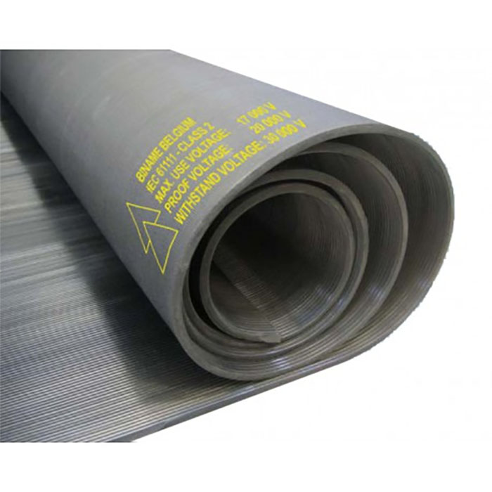 INSULATING RUBBER MAT, CLASS 2, 17000V, 10 METRES X 1M, 3MM THICKNESS, NON-SLIP