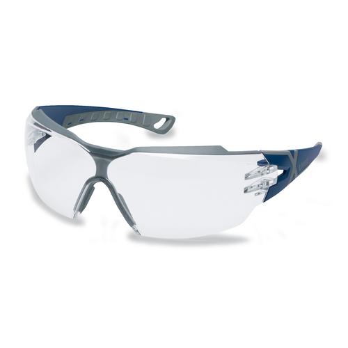 9198257 PHEOS CX2 SAFETY GOGGLES, CLEAR, BLUE/GREY, SUPRAVISION EXCELLENCE,UVEX