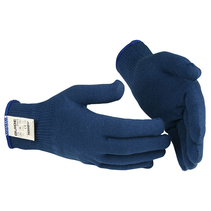 715 KNITTED GLOVE, THERMASTAT, BLUE - GUIDE