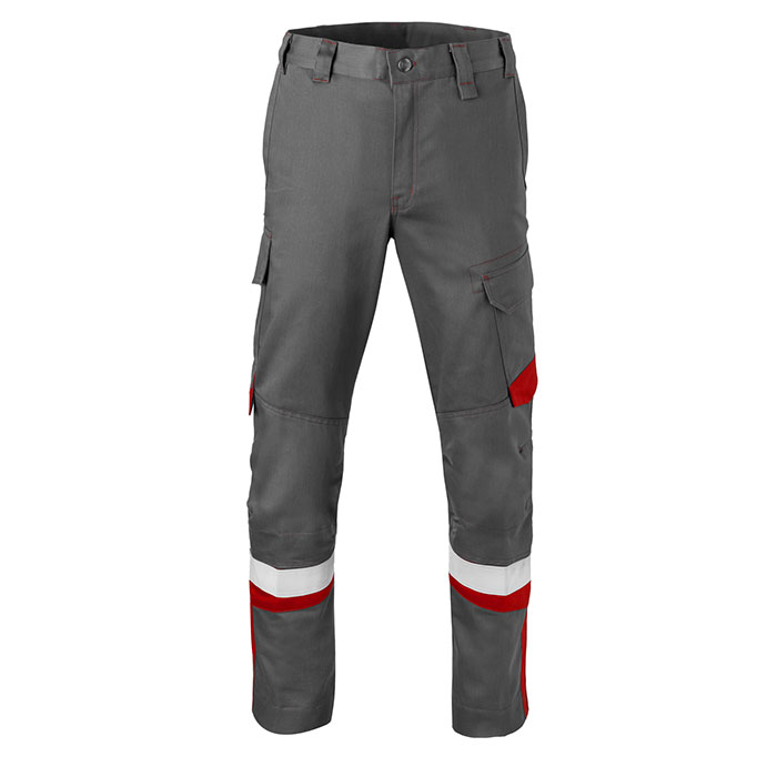 80340 TROUSERS, CHARCOAL/RED - HAVEP