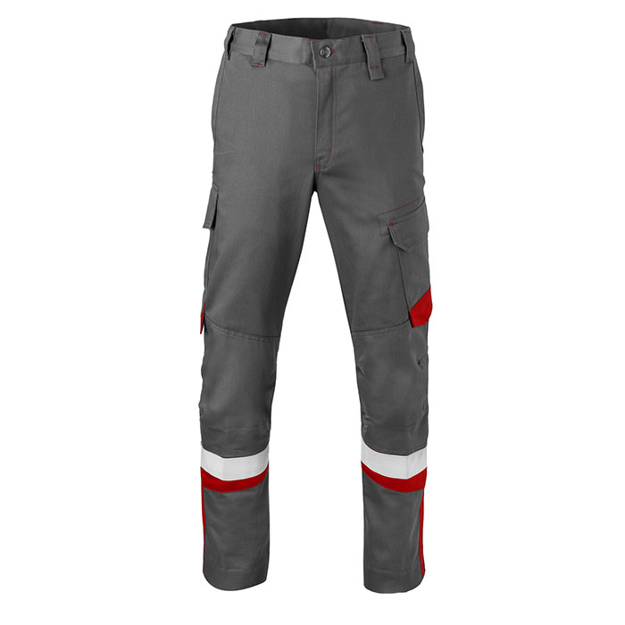 80340 BROEK, CHARCOAL/ROOD - HAVEP