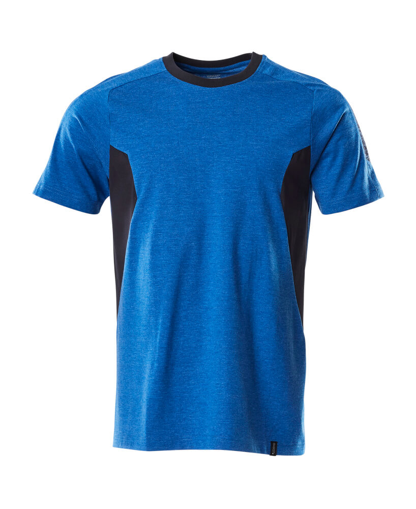 18382-959 ACCELERATED T-SHIRT, BRIGHT BLUE/DARK NAVY, 60% COTTON/40% POLYESTER, 195GR, MASCOT ACCE