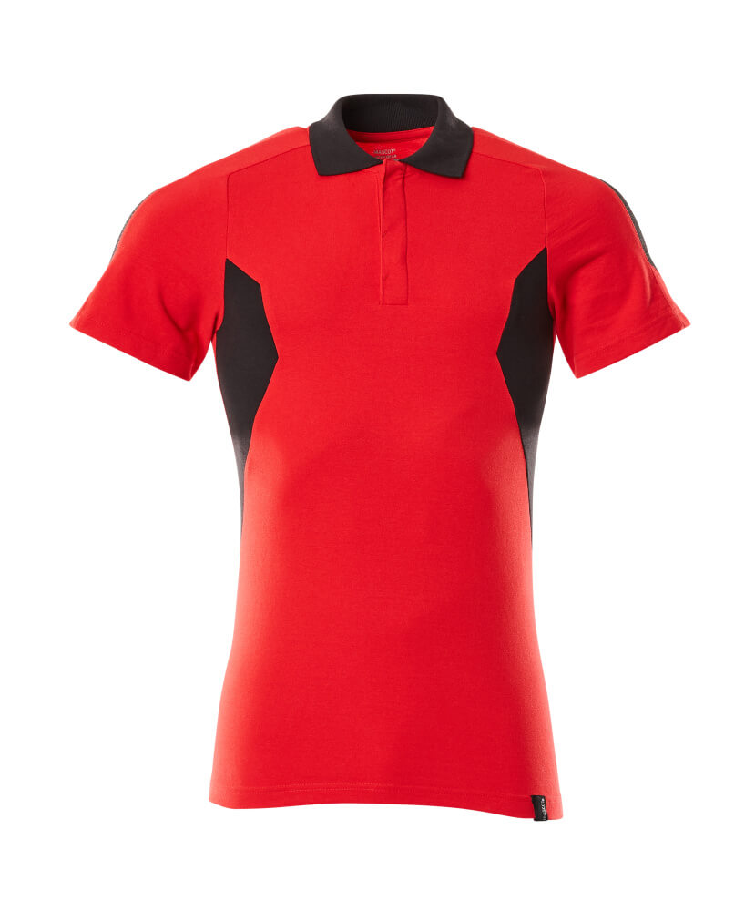 18383-961 ACCELERATE POLO, HI-VIS RED/BLACK60% COTTON/40% POLY, 180GR, MASCOT ACCELERATE