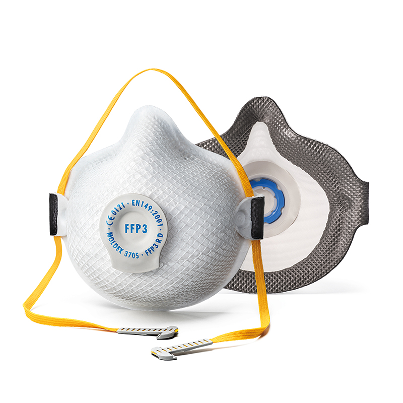 3705 FFP3 AIRPLUS SEAL DUST MASK, CUP SHAPE, WITH VALVE - MOLDEX