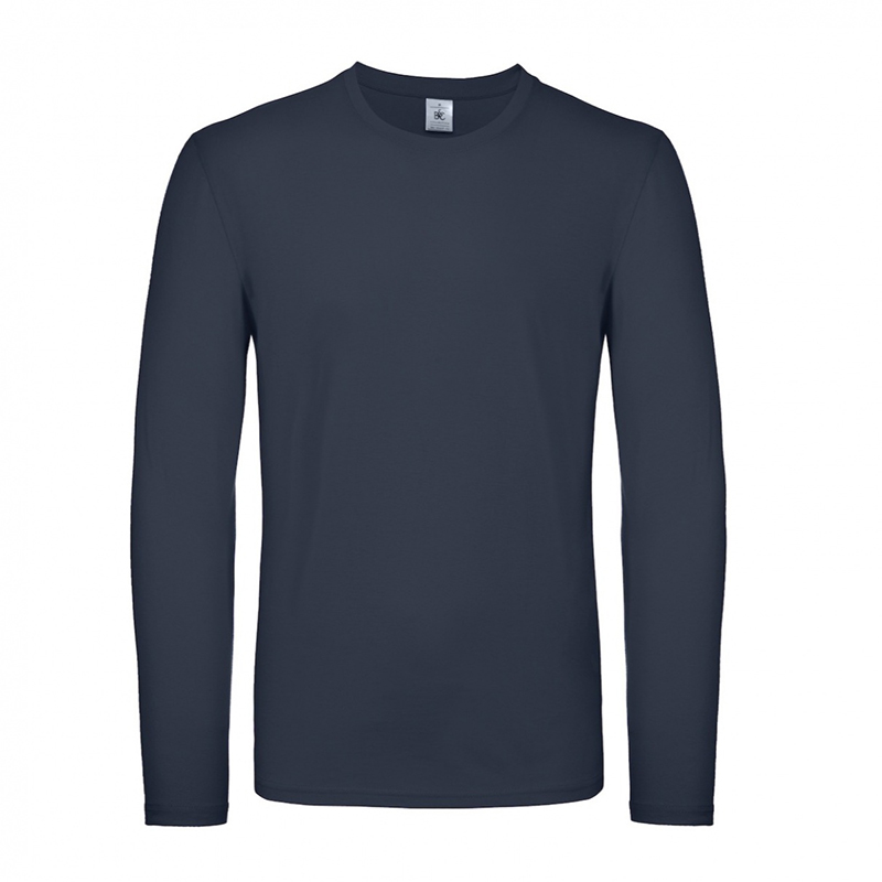 T-SHIRT #E150 LSL LONG SLEEVES NAVY - B&C