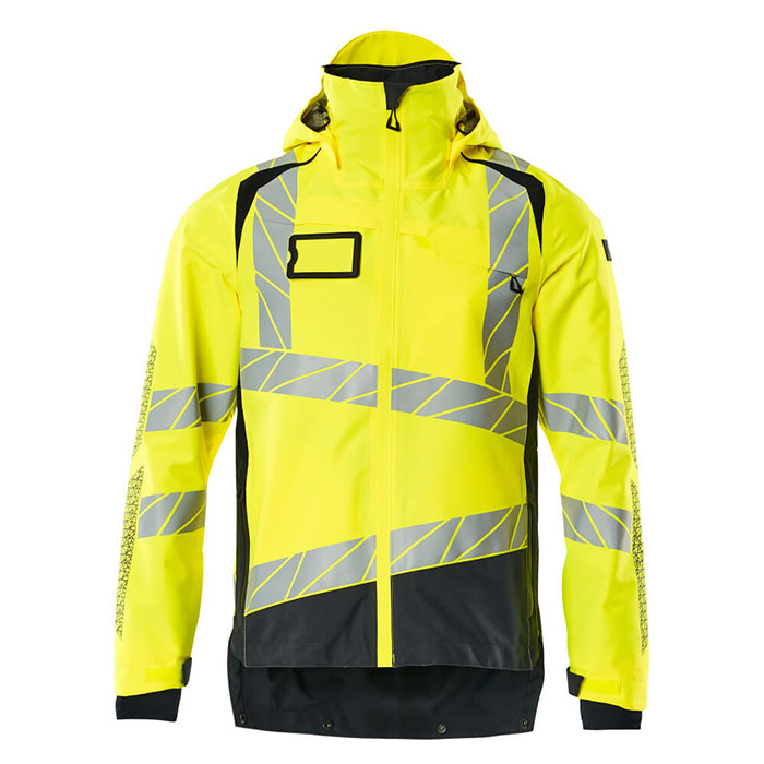 19301-231 ACCELERATE SAFE, SHELL JACKET, FLUORESCENT YELLOW/DARK NAVY, 100% POLY, 210GR - MASCOT