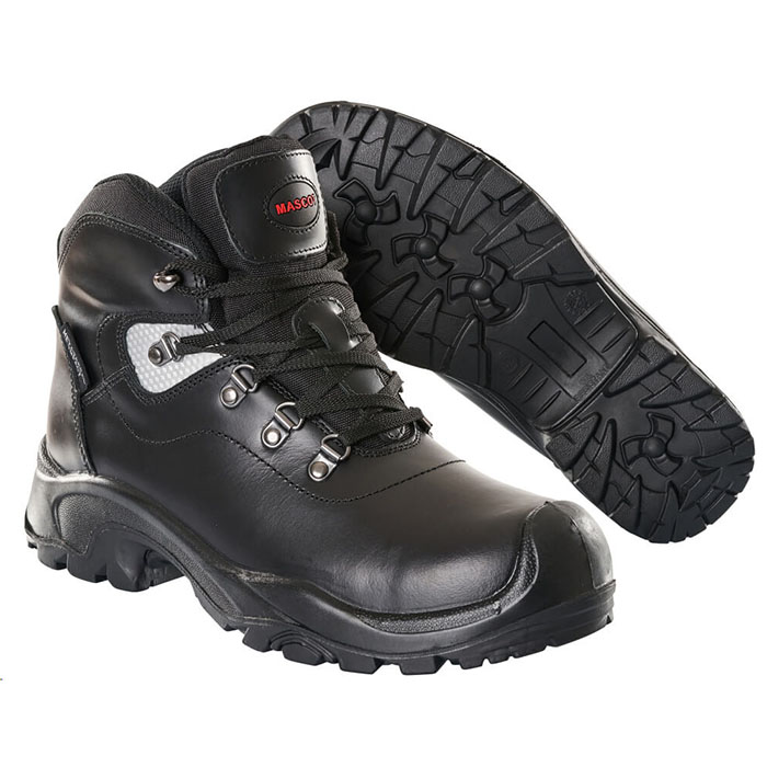 F0220-902 INDUSTRY HIGH SAFETY SHOE S3, BLACK, NERF LEATHER - MASCOT