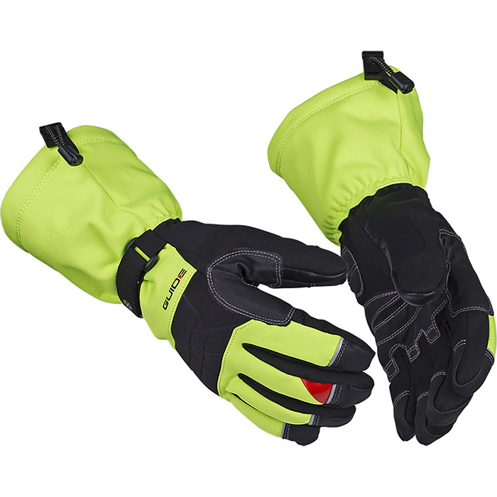 GUIDE 5004W WATERPROOF WINTER GLOVE, SYNTHETIC LEATHER, YELLOW/BLACK - GUIDE