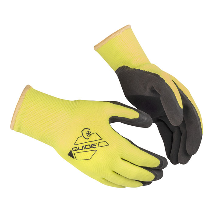 GUIDE 159W WINTER GLOVE, LATEX COATING, YELLOW/BLACK - GUIDE