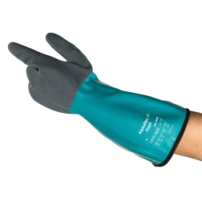 58-201 ALPHATEC CHEMICAL-RESISTANT GLOVE - ANSELL