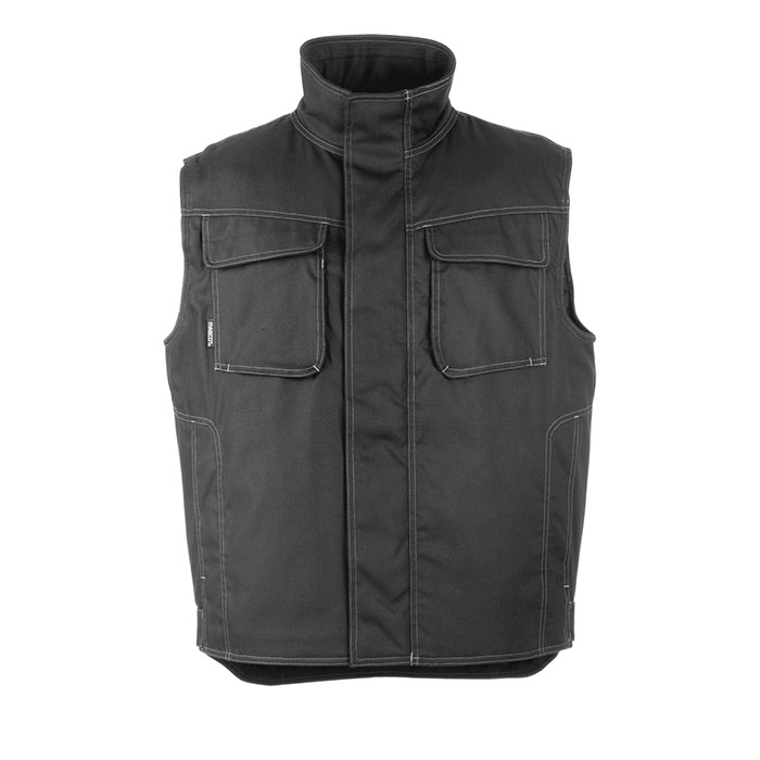 KNOXVILLE BODYWARMER, ZWART, 65% POLYESTER/35% KATOEN - MASCOT