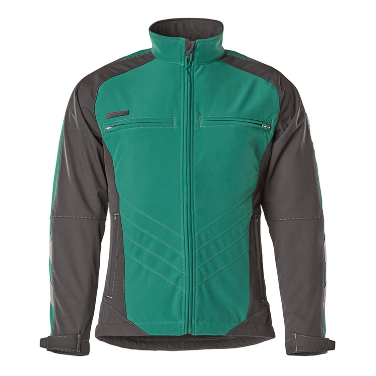DRESDEN SOFTSHELL WITH STRETCH, GREEN/BLACK100% POLYESTER, MASCOT UNIQUE