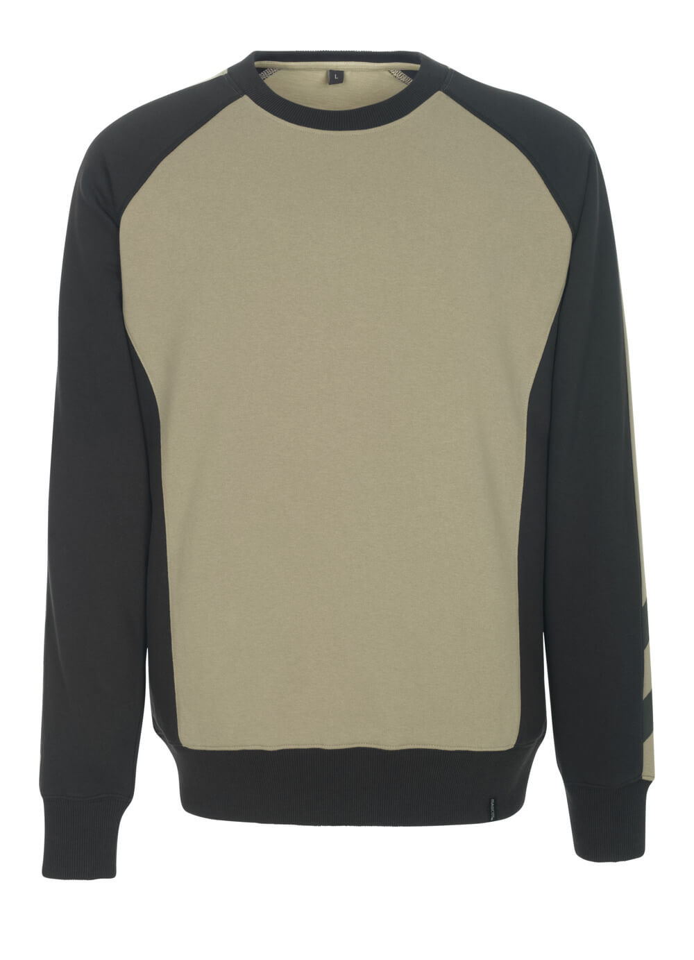 WITTAND SWEATER, LIGHT KHAKI/BLACK, 60%OTTON/40%OLYESTER, MASCOT UNIQUE