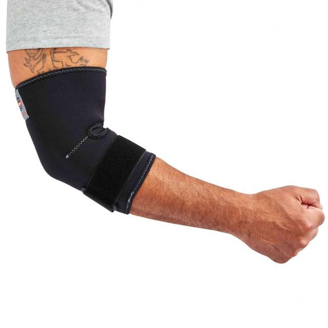 655, ERGONOMIC ELBOW SUPPORT STRAP WITH BUCKLE, NEOPRENE, BLACK - ERGODYNE