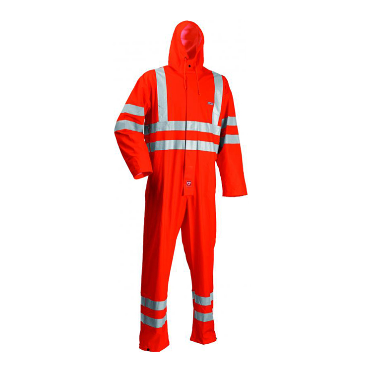 FR-LR57 HI-VIS FLAME RETARDANT RAIN COVERALL - LYNGSOE