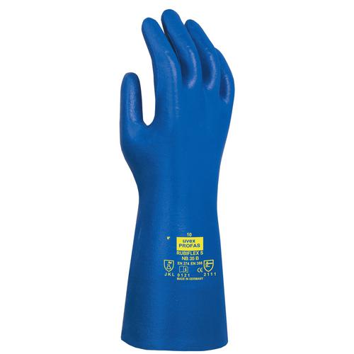 60224 RUBIFLEX S NB35B CHEMICAL RESISTANT GLOVE - UVEX