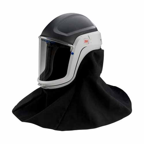 M-407 VISOR SAFETY HELMET WITH SHOULDER COVER FIRE RETARDANT - 3M